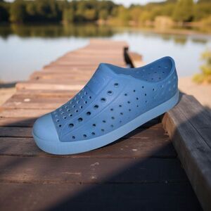 Native Shoes Jefferson Kids Junior Slip-On Blue On Blue Sneakers Size J 1